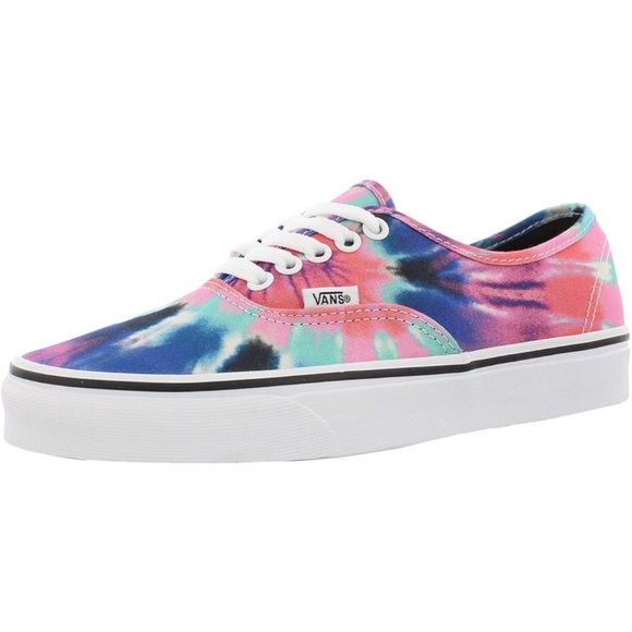 VANS Authentic (Tie Dye) Multi/True White Shoes - Picture 1 of 13
